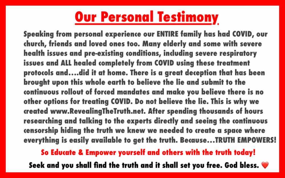 Our testimony Our testimony
