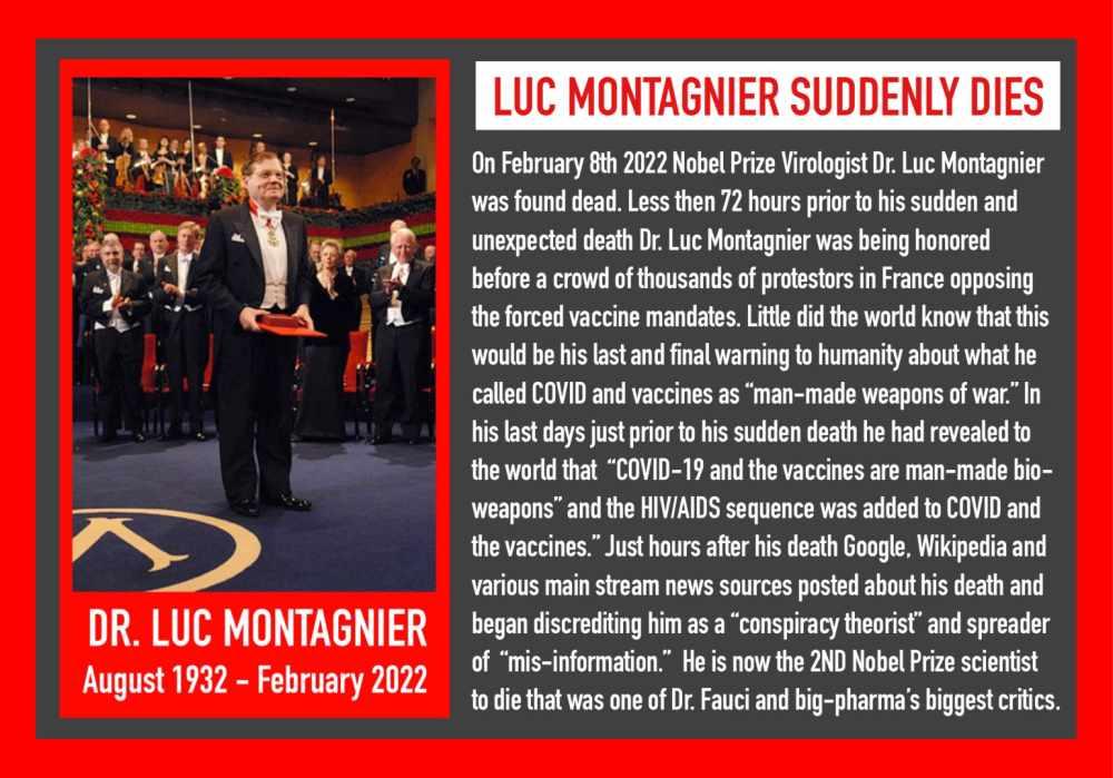 Dr. Luc Montagnier Dies Dr. Luc Montagnier Dies