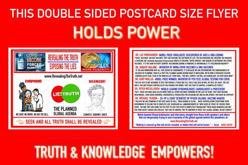 DOUBLE SIDED POSTCARD SIZE FLYER
